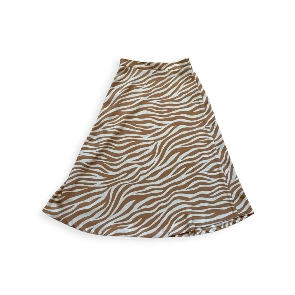 Ann Taylor Zebra Print Neutral Skirt